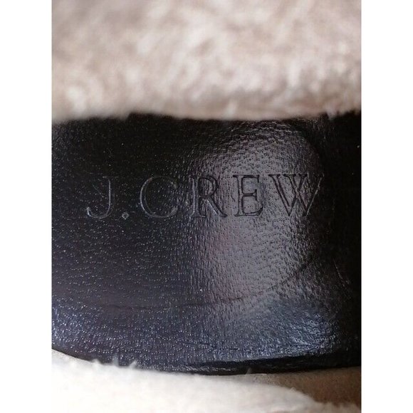 J. Crew Womens Ankle Boots Beige Suede Lace Up Bootie Shoe Wedge Heel 7.5 - Picture 9 of 11